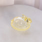 Vintage LE Smith Small Yellow Glass Bunny Rabbit Lidded Dish
