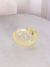 Vintage LE Smith Small Yellow Glass Bunny Rabbit Lidded Dish